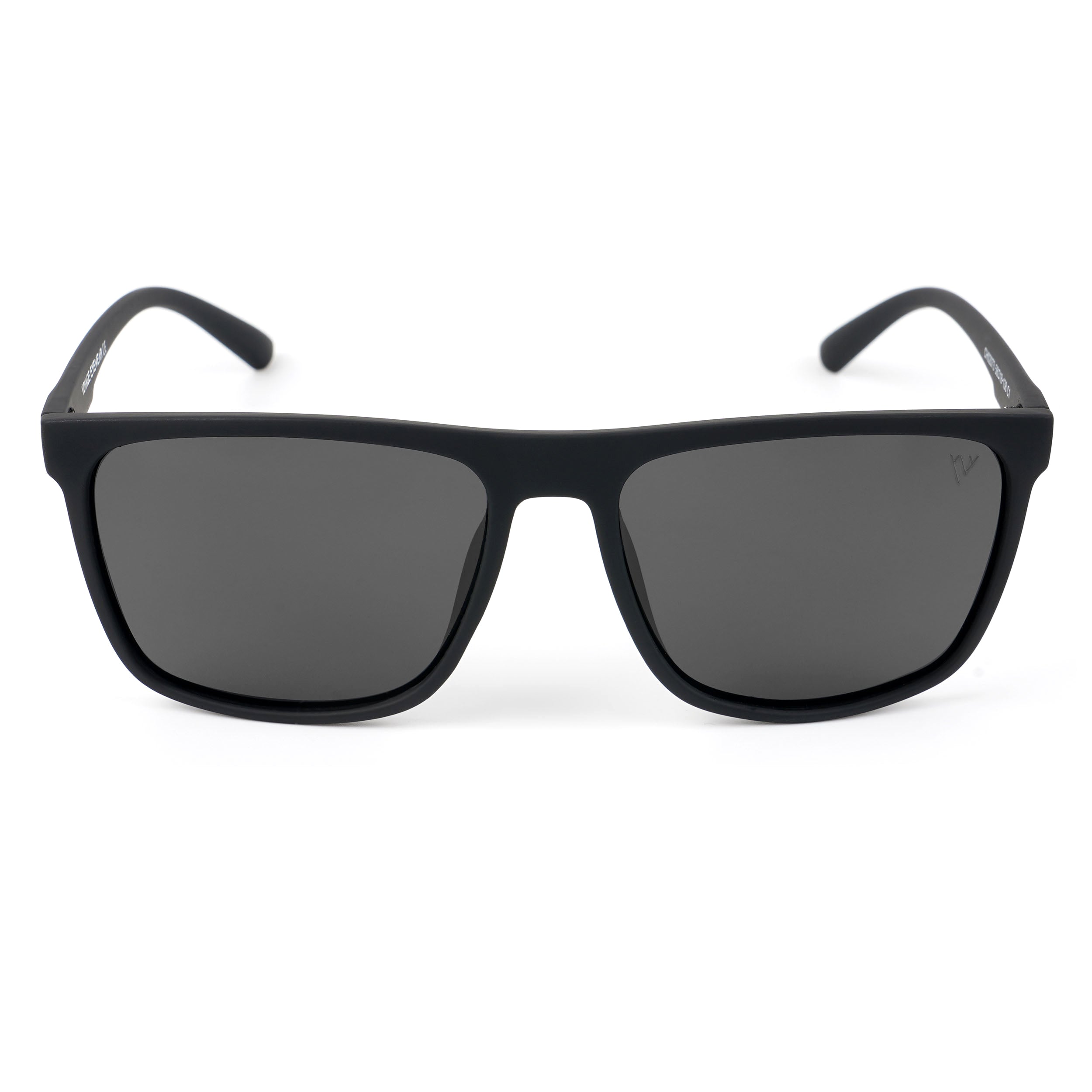 Dunk Matte Black Wayfarer Polarized Sunglasses | Black Lens - PMG5248