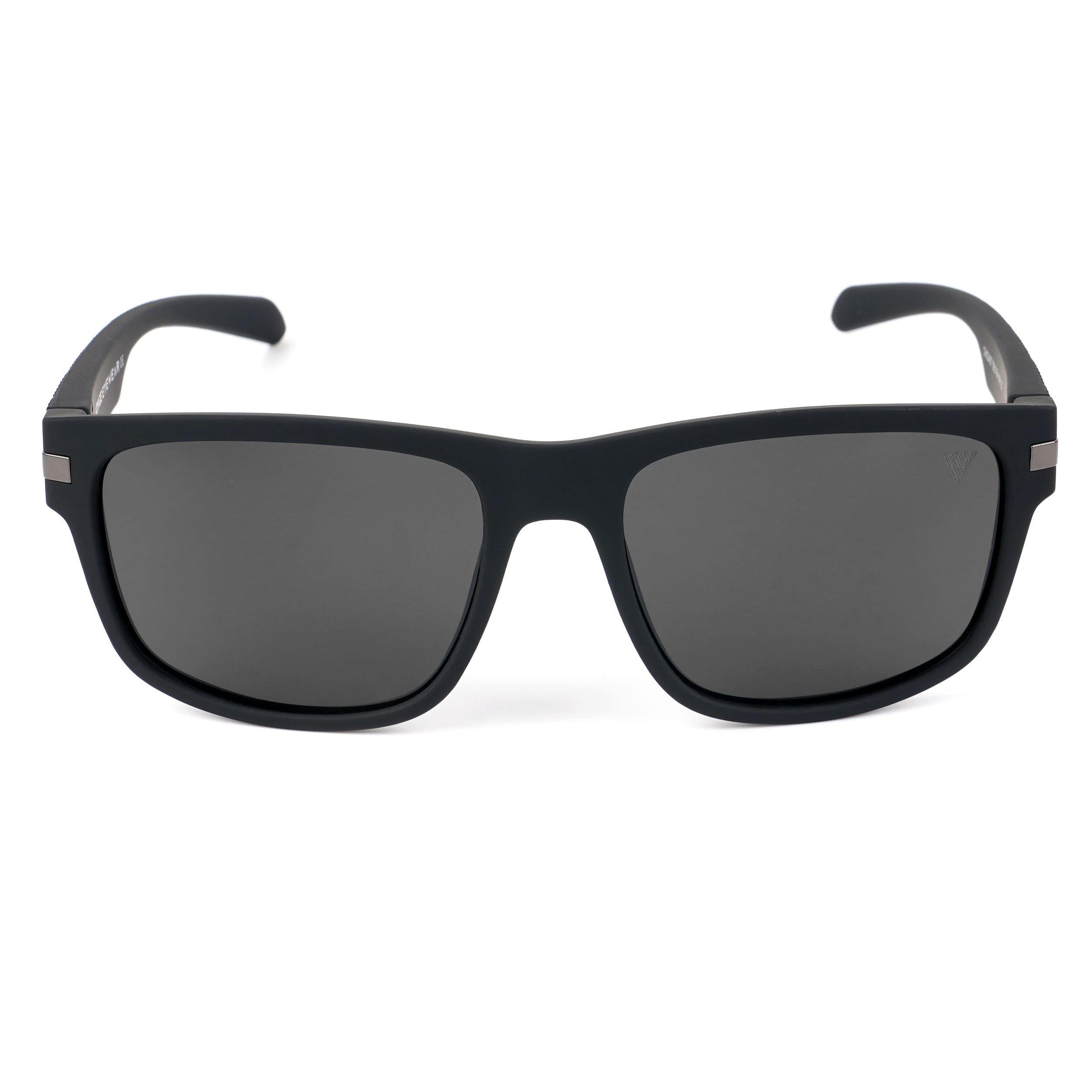 Dunk Matte Black Wayfarer Polarized Sunglasses | Black Lens  - PMG5251