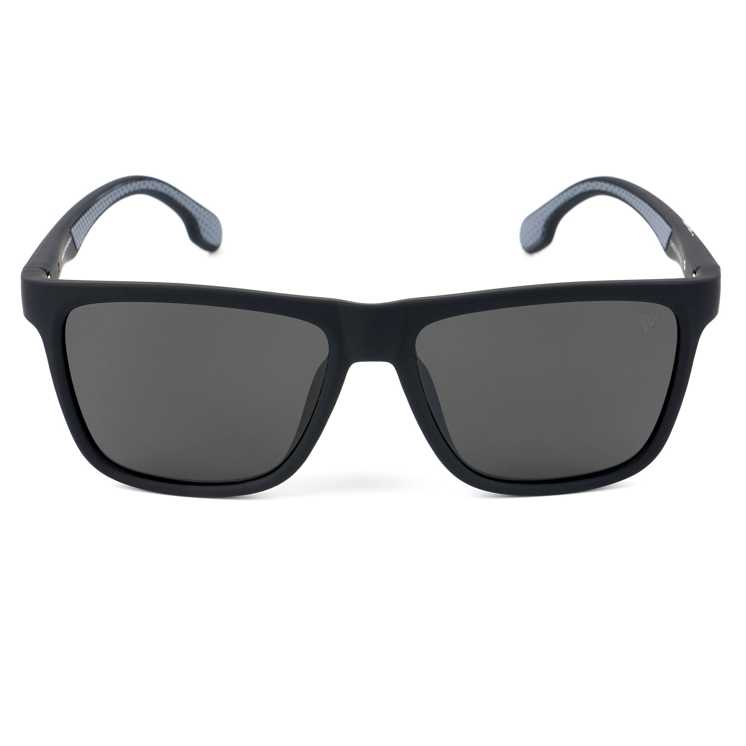 Dunk Matte Black Wayfarer Polarized Sunglasses | Black Lens - PMG5254