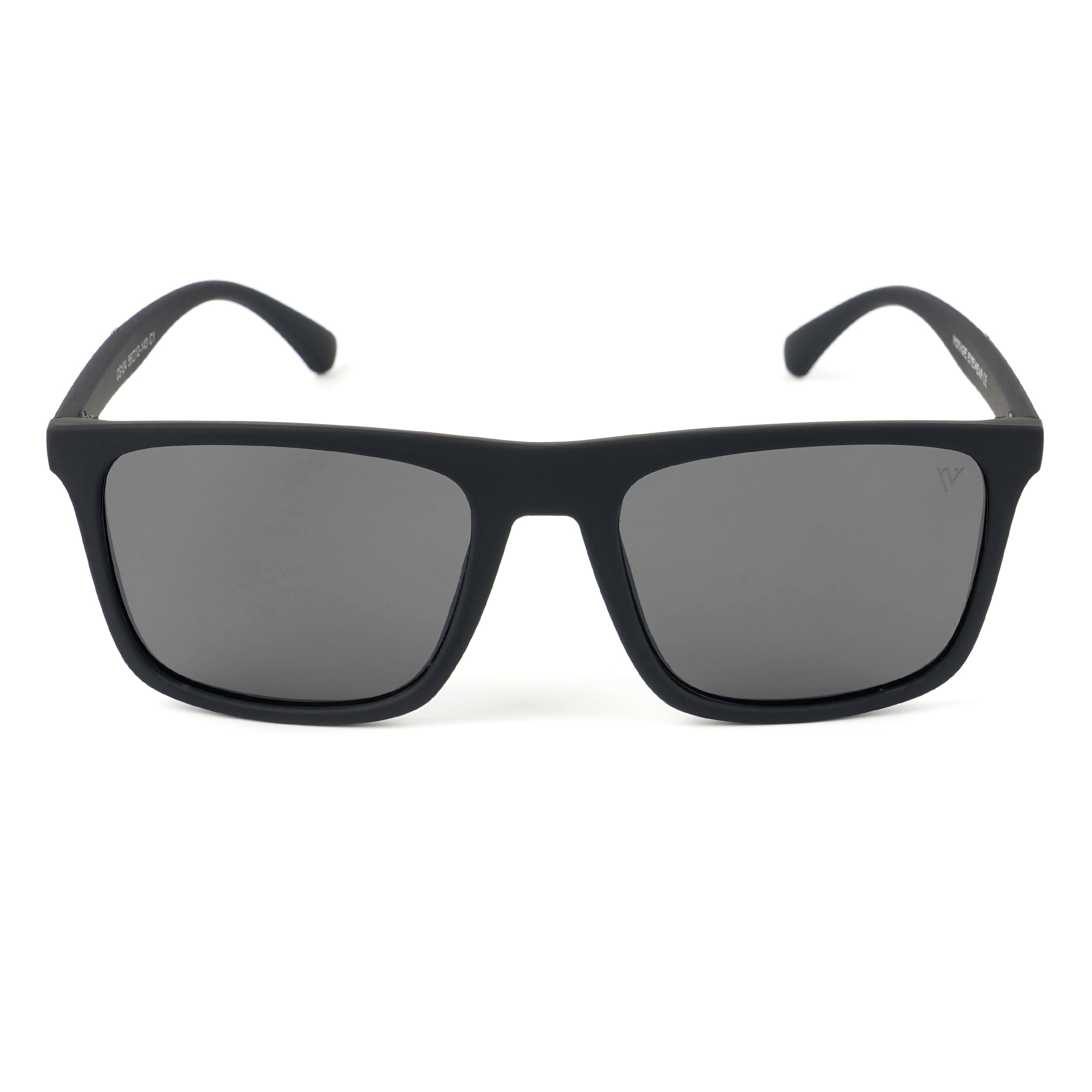 Dunk Matte Black Wayfarer Polarized Sunglasses | Black Lens - PMG5256