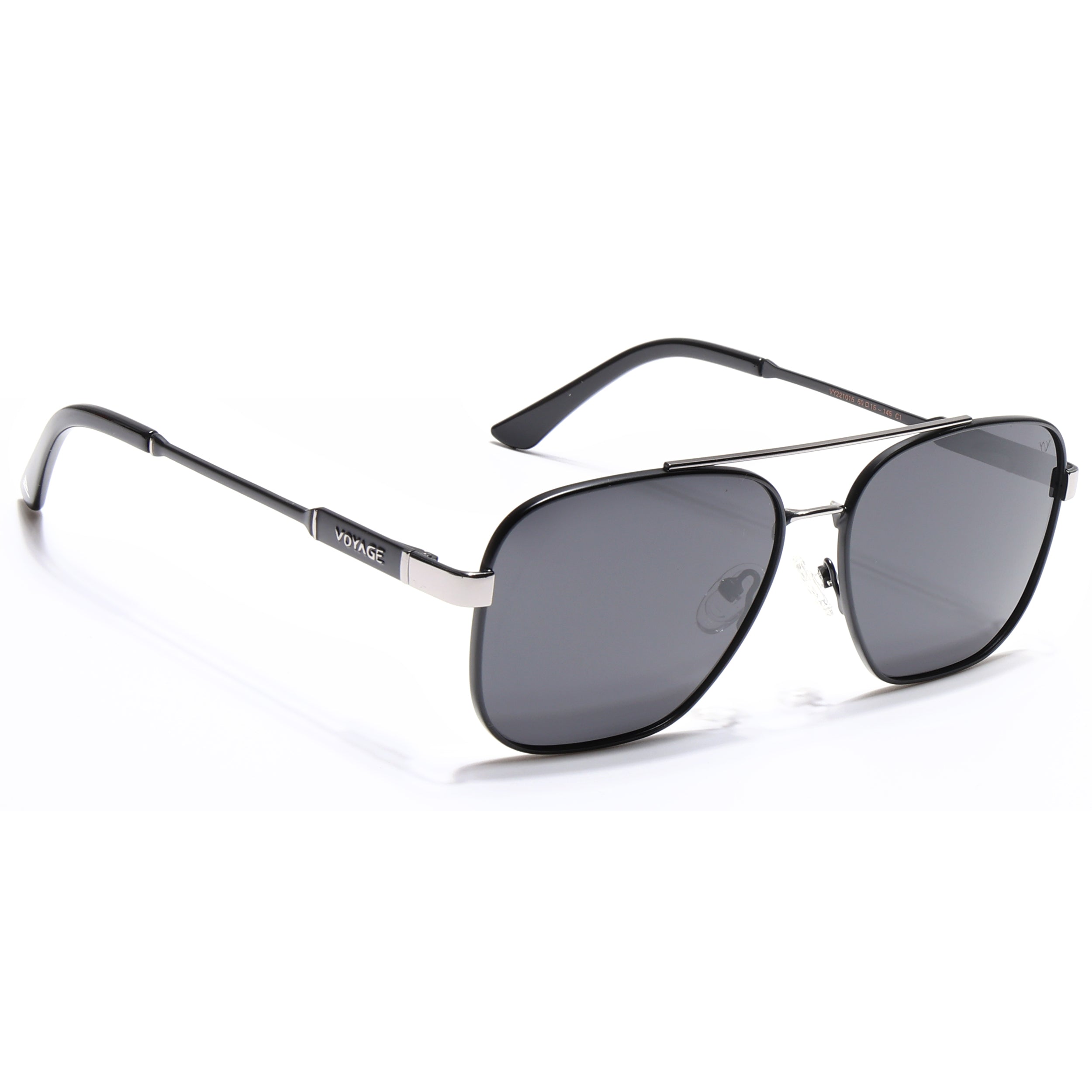 Wayfarer Polarized Sunglasses (Black Lens | Black & Grey Frame - PMG5315)