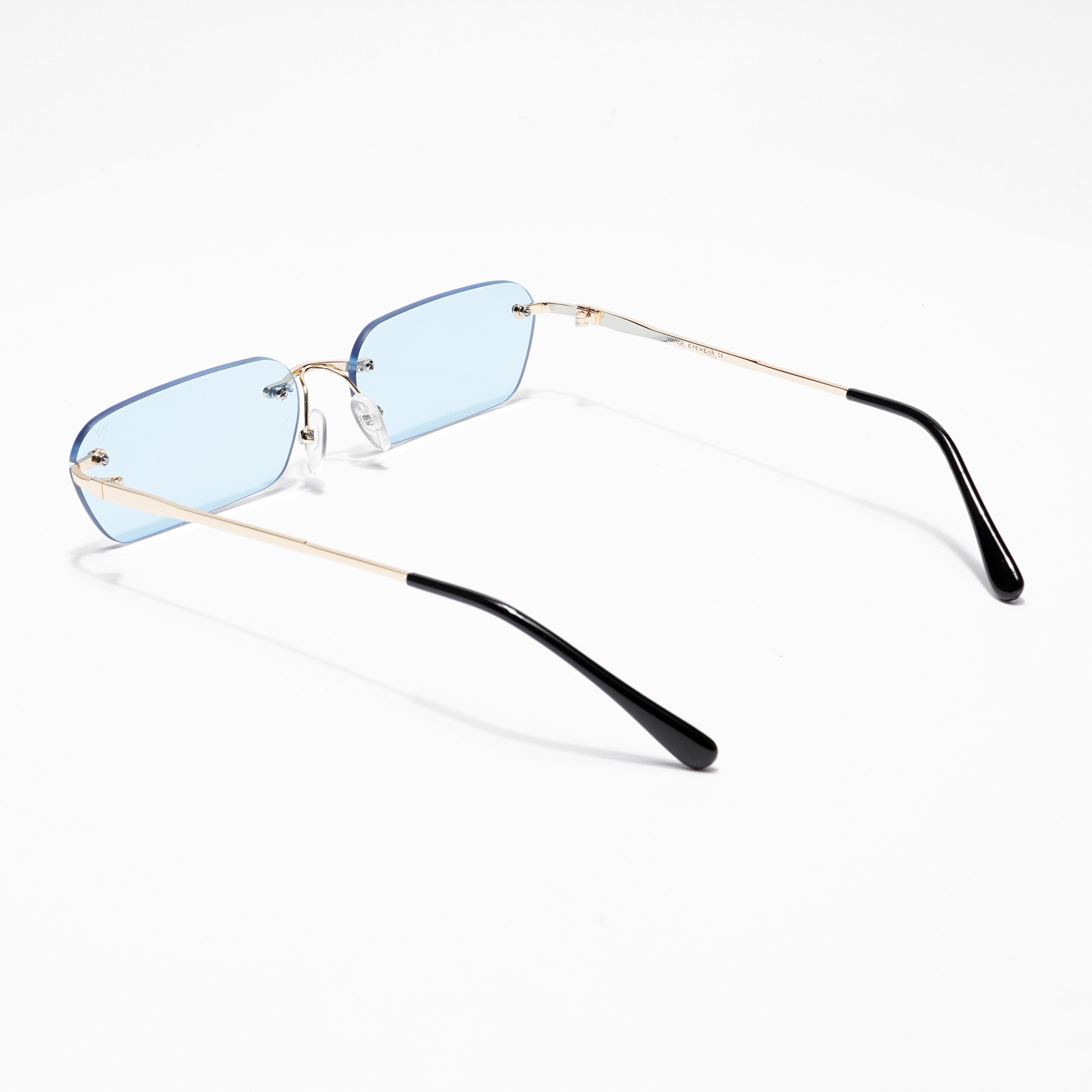 Underdog | Blue Rimless Rectangle Sunglasses MG3788