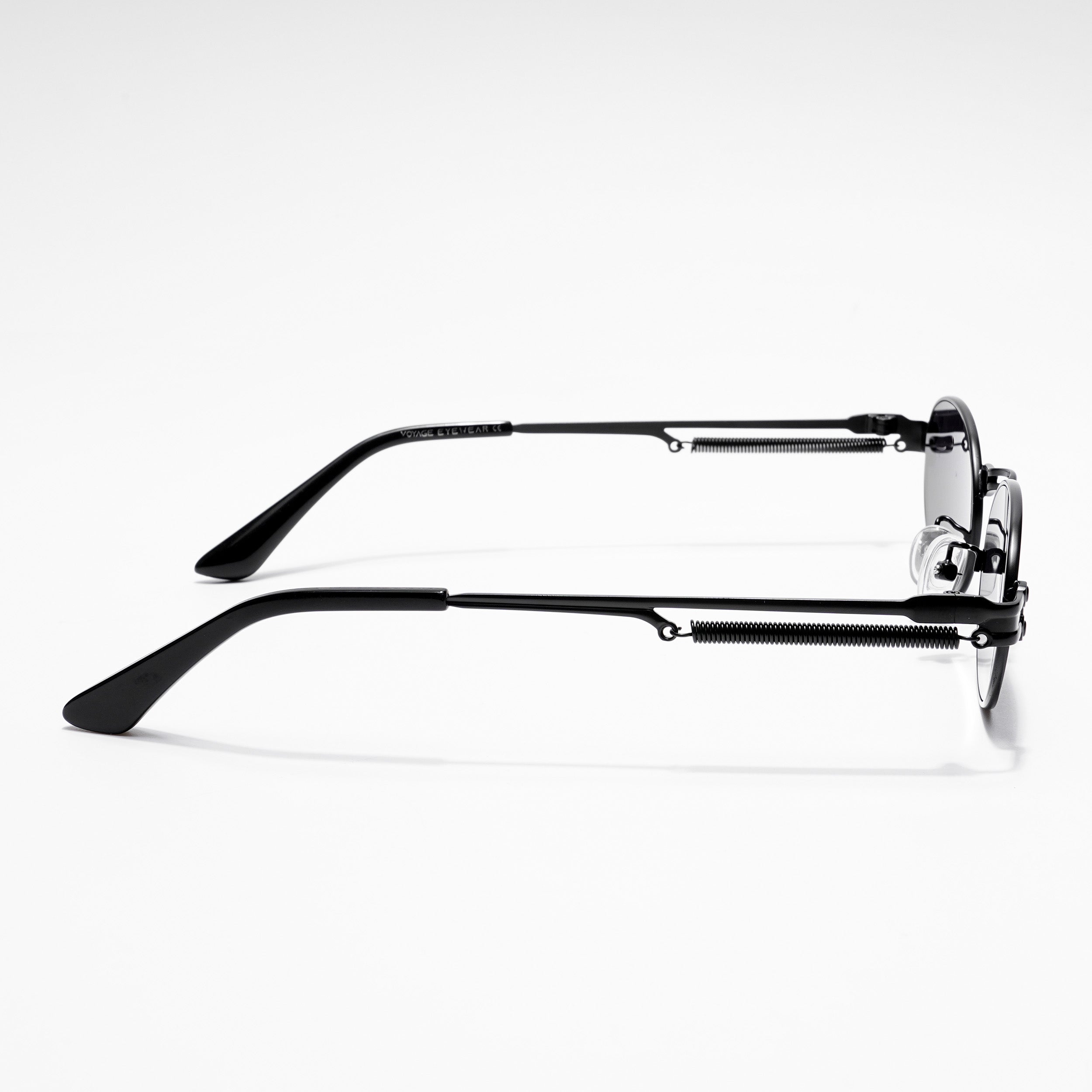 Voyage Oval Sunglasses for Men & Women (Black Lens | Black Frame - MG5184)