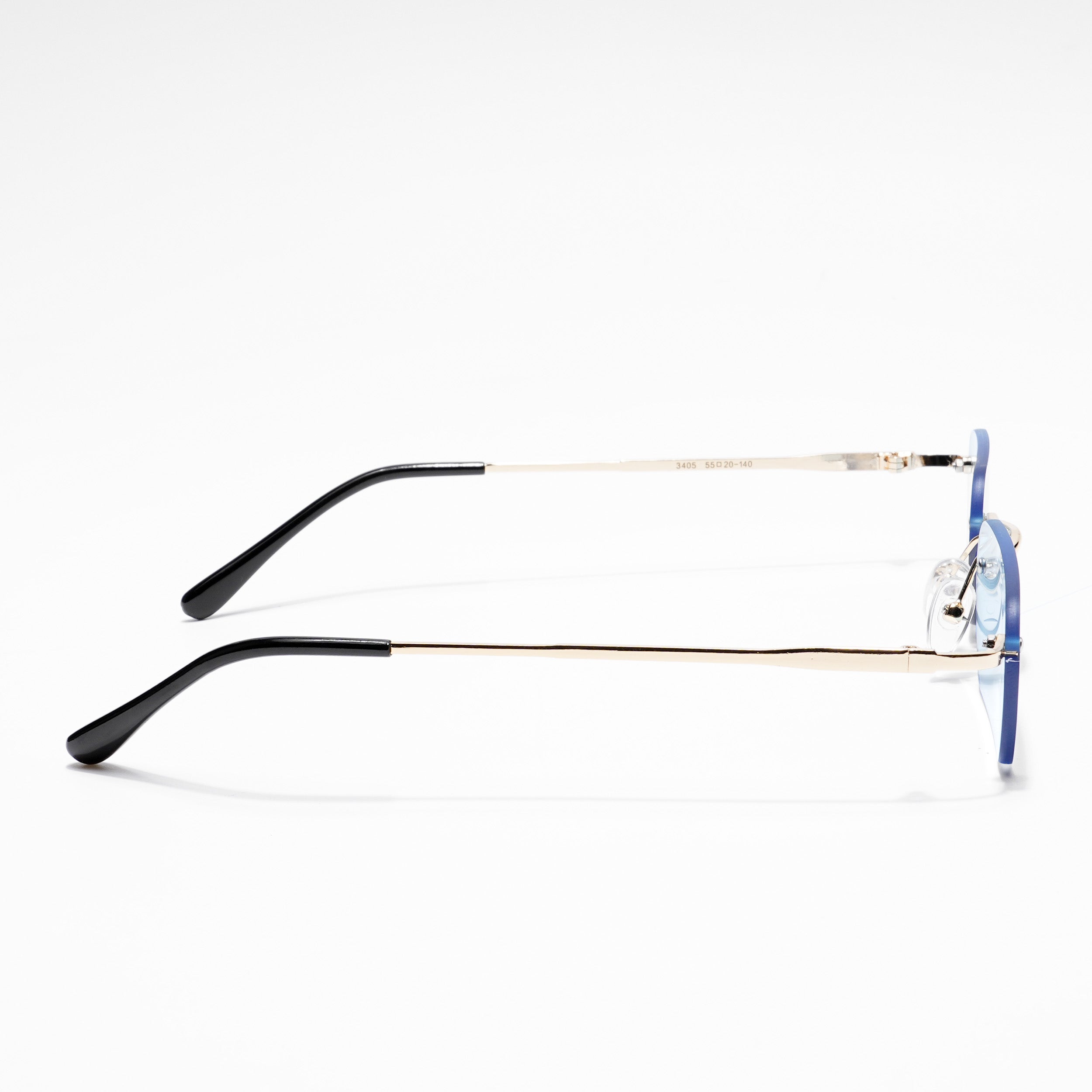 Underdog | Blue Rimless Rectangle Sunglasses MG3788